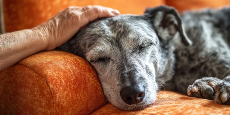 A dog with a stuffy nose